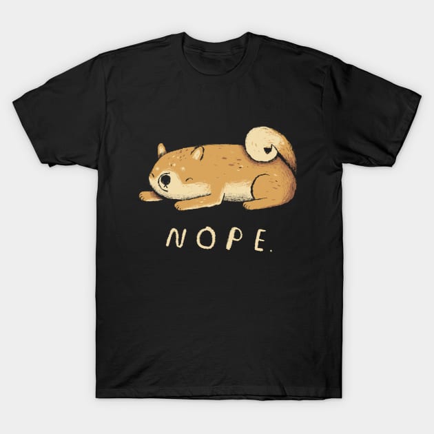 shiba nope T-Shirt by Louisros